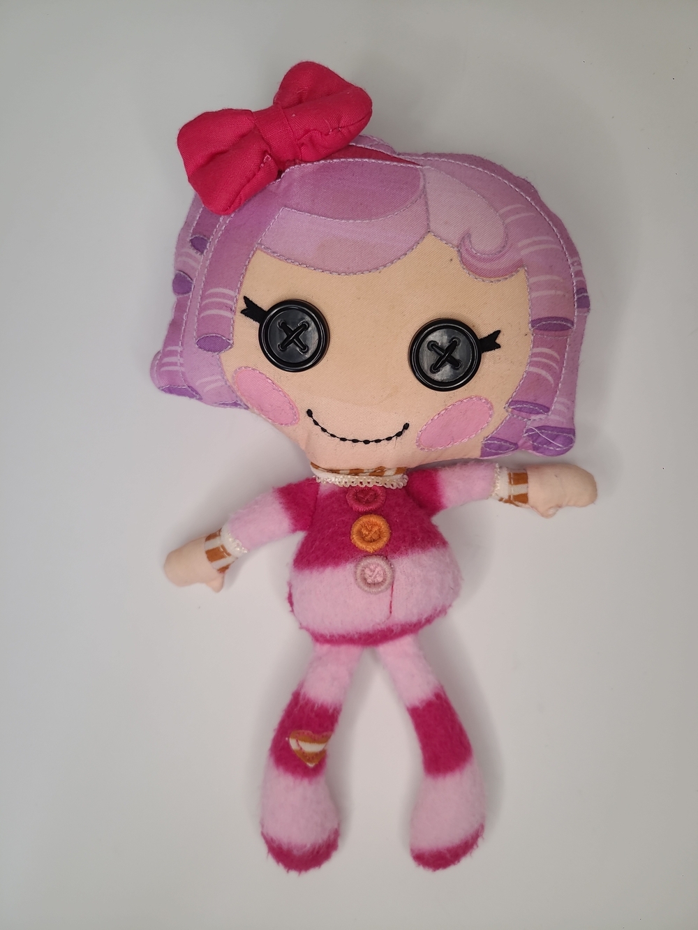 Lalaloopsy Plush Doll Soft Pillow Featherbed Doll MGA Button Eyes 10”